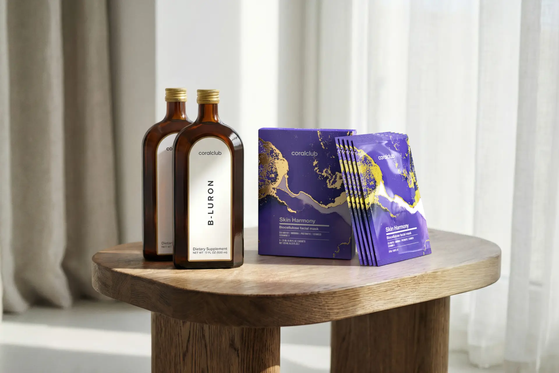 B-Luron + Skin Harmony Biyoselüloz yüz maskesi (5 maske)