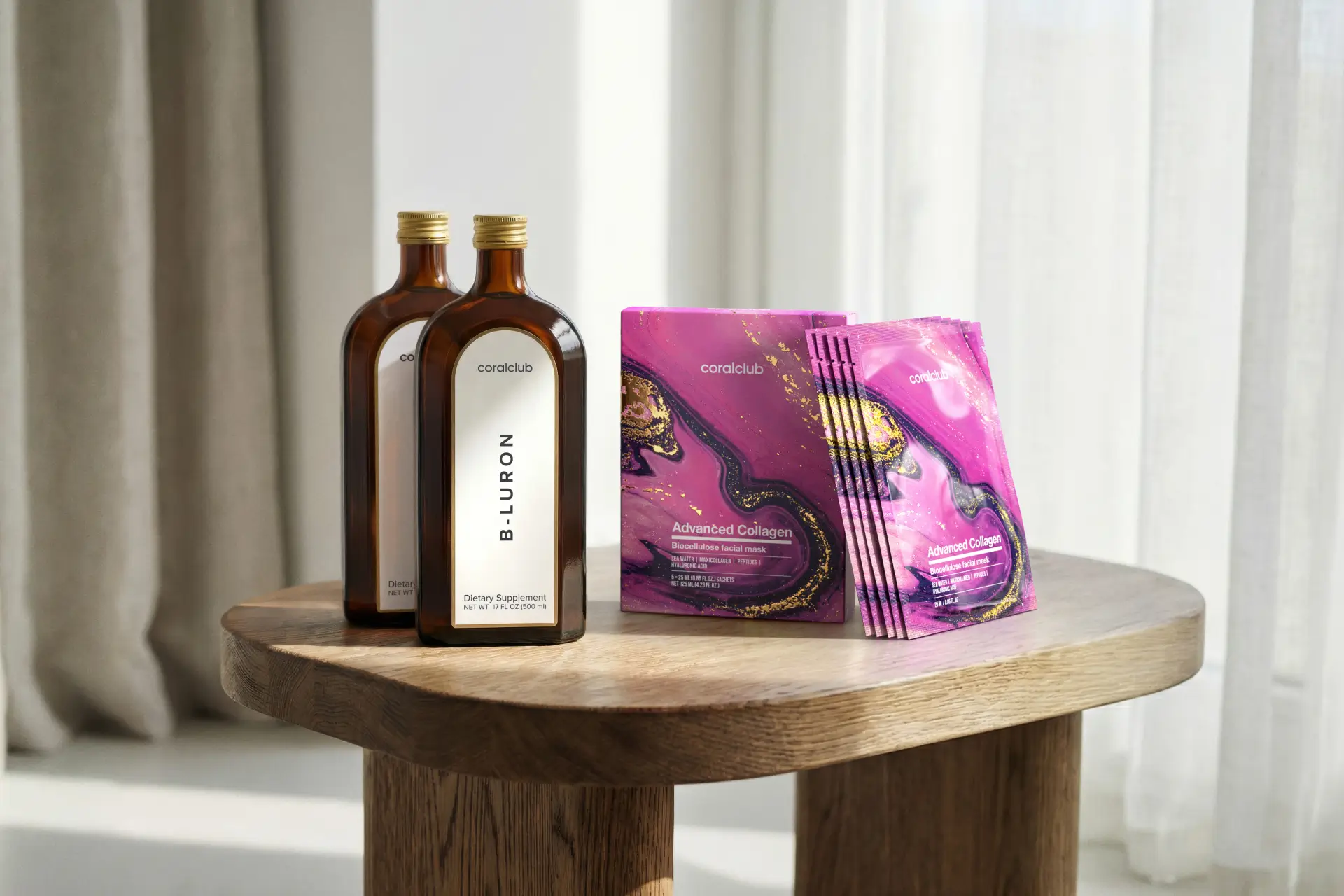 B-Luron + Advanced Collagen Biyoselüloz yüz maskesi (5 maske)